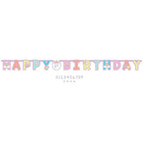 Unicorn Customisable Add An Age Happy Birthday Banner - The Party Room