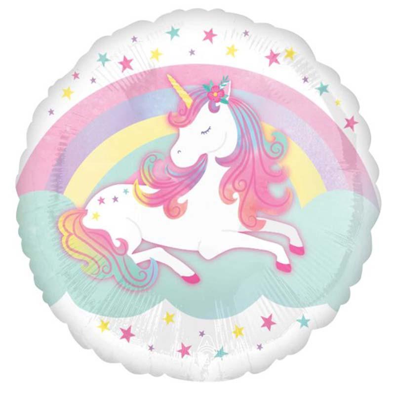 Enchanted Unicorn Round Foil Balloon - The Party Room
