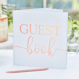 Rose Gold Foil Wedding Guest Book - The Party Room
