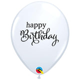 White Happy Birthday Balloons - The Party Room