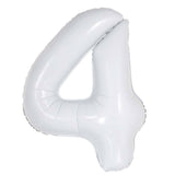 White Giant Foil Number Balloon - 4 - The Party Room