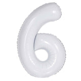 White Giant Foil Number Balloon - 6 - The Party Room