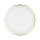 White Scalloped Plates - The Party Room