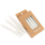 White Large Spiral Candles 10pk