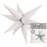 Large White Starburst Foil Balloon - The Party Room