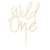 Wooden Wild One Cake Topper