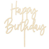 Wooden Happy Birthday Cake Topper - The Party Room