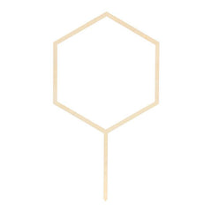 Wooden Hexagon Cake Topper - The Party Room