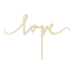 Wooden Love Cake Topper - The Party Room