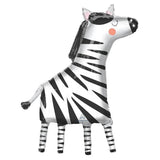 Giant Get Wild Zebra Foil Balloon