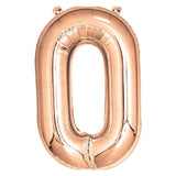 Rose Gold Giant Foil Number Balloon - 0