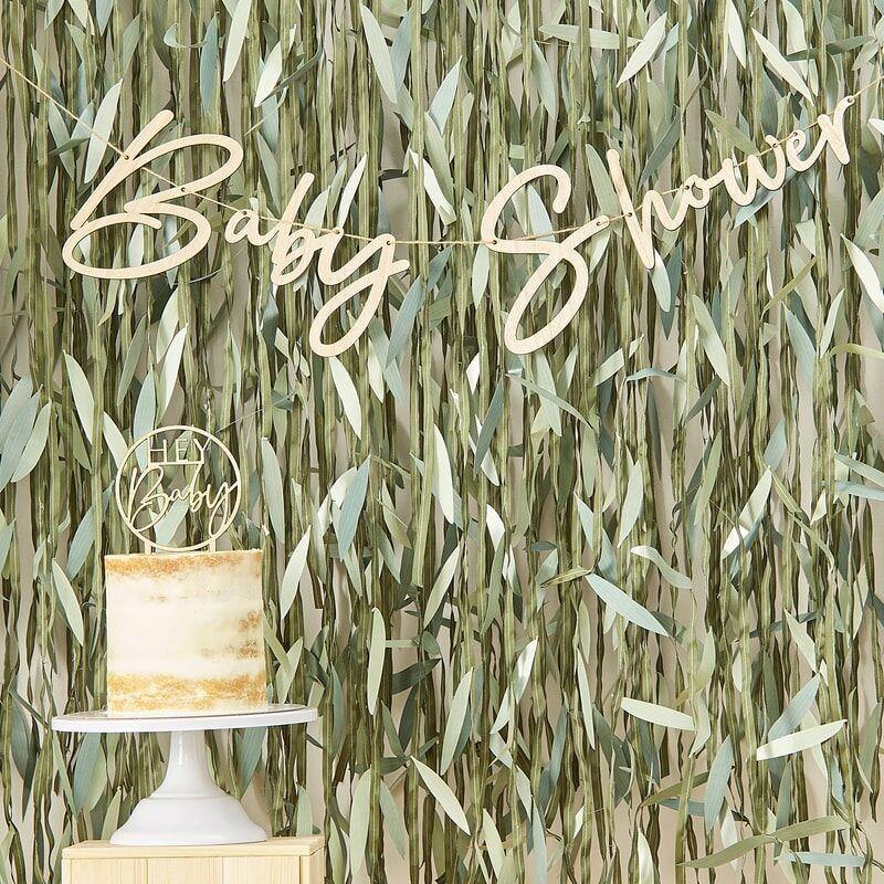 Botanical Baby Wooden Baby Shower Bunting - The Party Room