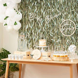Botanical Leaf Ribbon Backdrop - The Party Room