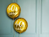 Gold 40th Birthday Foil Balloon - The Party Room