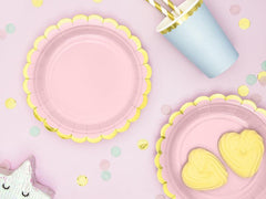 Light Pink Scalloped Plates 6pk - The Party Room