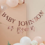 Baby in Bloom Customisable Banner - The Party Room