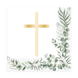 Botanical Cross Celebration Napkins 16pk - The Party Room