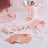 Personalised Rose Gold Hen Party Bride To Be Sash - The Party Room
