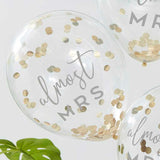 Botanical Hen Party Almost Mrs Confetti Balloons 5pk - The Party Room