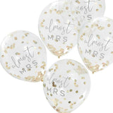Botanical Hen Party Almost Mrs Confetti Balloons 5pk