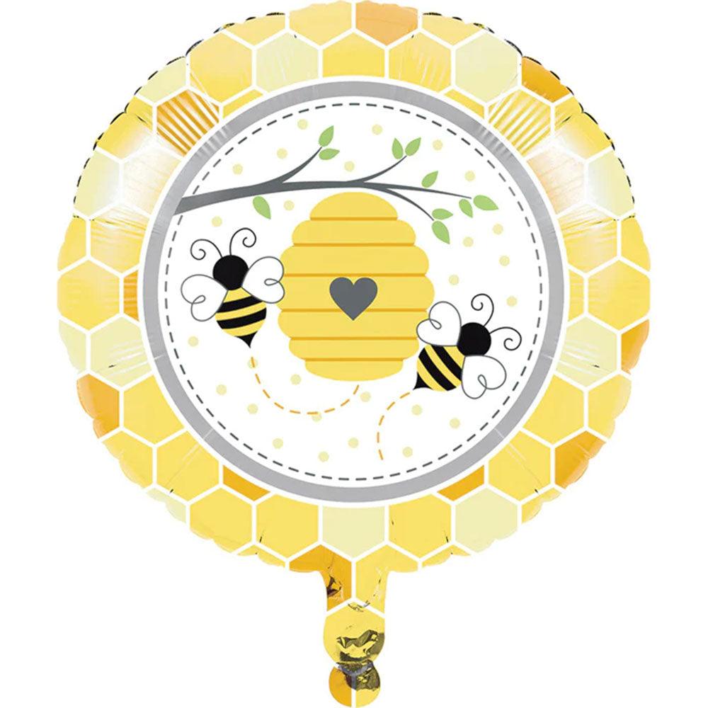 Bumblebee Round Foil Balloon - The Party Room
