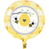 Bumblebee Round Foil Balloon - The Party Room