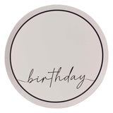 Nude & Black Happy Birthday Plates 8pk - The Party Room