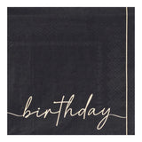 Nude & Black Happy Birthday Birthday Napkins 16pk - The Party Room