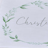 White & Green Christening Napkins 16pk - The Party Room
