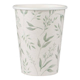 White & Green Botanical Cups 8pk - The Party Room