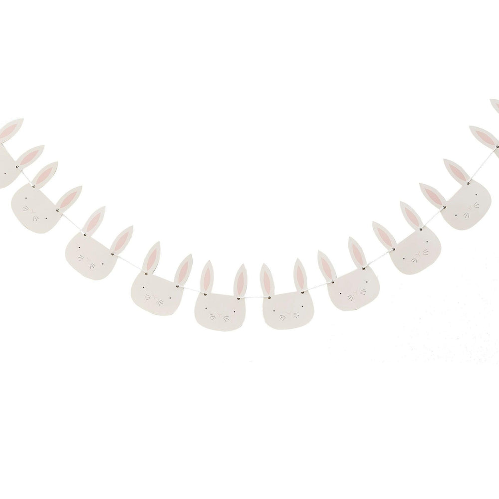 Pink & White Bunny Face Bunting - The Party Room