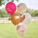 Farm Animals Birthday Balloon Bundle 5pk