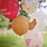 Farm Animals Birthday Balloon Bundle 5pk - The Party Room