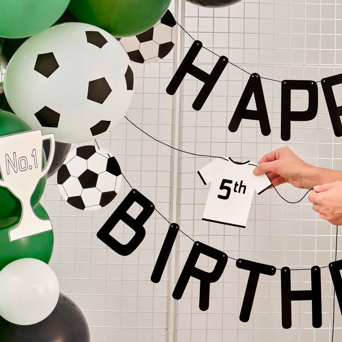 Football Customisable Happy Birthday Bunting - The Party Room