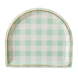 Green Gingham Plates - The Party Room