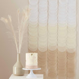 Neutral Ombre Tissue Paper Disc Party Backdrop - The Party Room