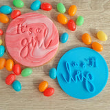 It's a Girl Fondant Stamp - The Party Room