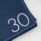 Navy 30th Birthday Napkins 16pk - The Party Room