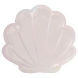 Mermaid Iridescent & Pink Shell Shaped Plates 8pk - The Party Room