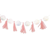 Mermaid Pink & Iridescent Shell Tassel Garland - The Party Room