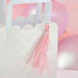 Mermaid Scale Party Bags with Pink Tassels 5pk - The Party Room