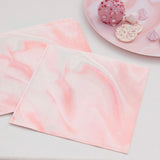 Pink Marble Print Napkins 16pk - The Party Room