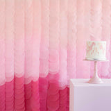Pink Ombre Tissue Paper Disc Party Backdrop - The Party Room