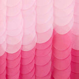 Pink Ombre Tissue Paper Disc Party Backdrop - The Party Room