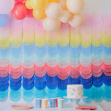 Rainbow Tissue Paper Disc Party Backdrop - The Party Room