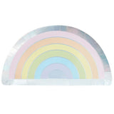 Pastel and Iridescent Rainbow Plates - The Party Room
