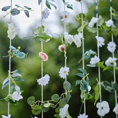 Hanging Flower Curtain Party Backdrop 12pk - The Party Room
