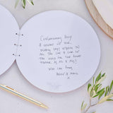 Round Wooden Wedding Guest Book - The Party Room