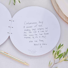 Round Wooden Wedding Guest Book - The Party Room