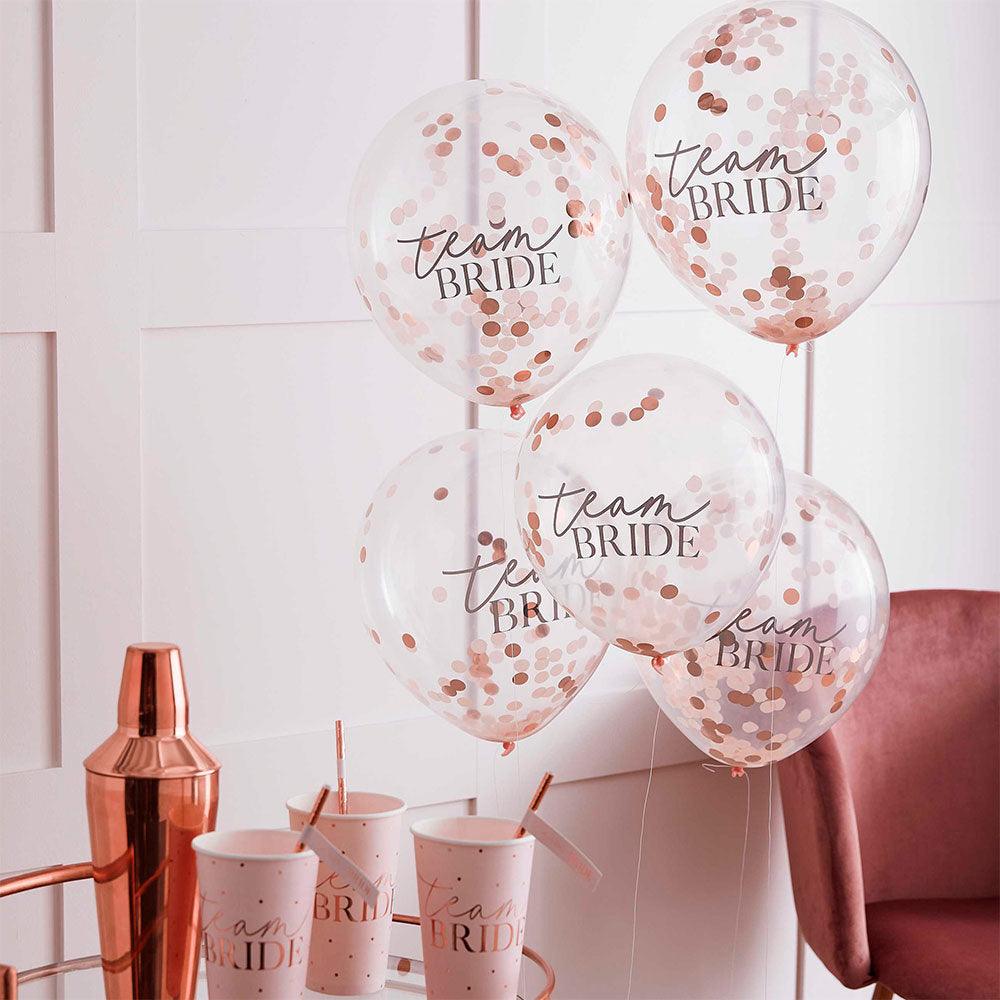 Team Bride Confetti Balloons 5pk - The Party Room